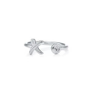 TIFFANY & CO. Paloma's Graffiti X Wire Ring with Diamond Detail | Gift Box incl